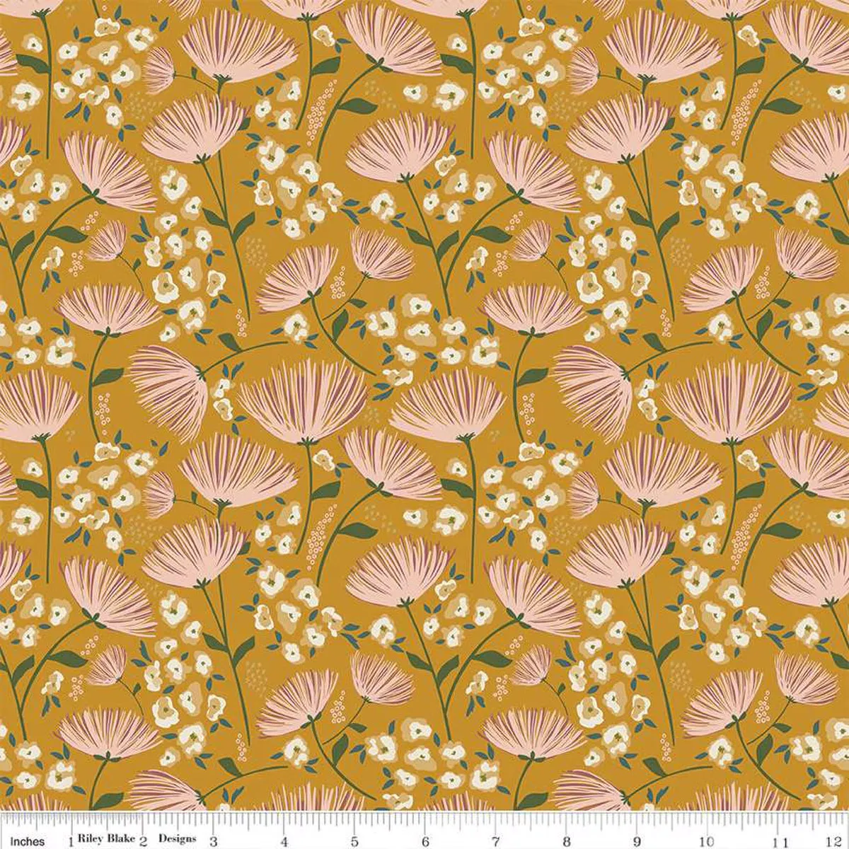 Blush n' Butterscotch by Simple Simon and Company for Riley Blake Designs - Main Butterscotch - C15590-BUTTERSCOTCH- Sold in 1/2 yard increments